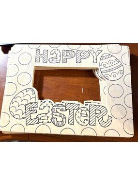 Color Your Own Wooden Easter 3 Picture Frames Only You Color Paint Marker New